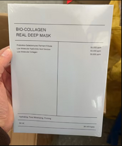 Bio-Collagen Real Deep Mask with hydrating, pore-minimizing, firming benefits — 34ml x 4 pcs