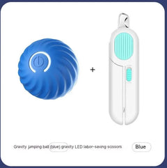 Blue gravity jumping ball and LED labor-saving scissors for family gifts