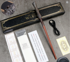 Magic wand gift set with USB cable, instructions, and decorative box for fantasy-themed presents