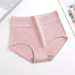 Soft pink high-waist women's underwear with gray gusset, ideal gift for her