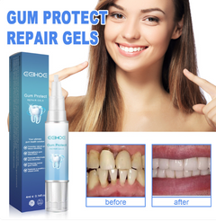 Gum Protect Repair Gels for healthy gums and brighter smile before after results