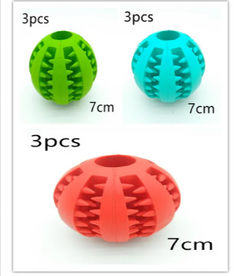 Colorful 7cm dog chew toys in green, blue, red — 3pcs each, textured for interactive play